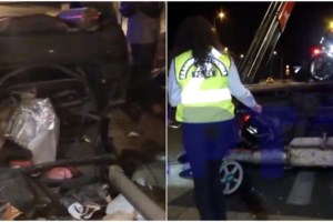 Τροχαίο στην Πάτρα: Αυτοκίνητο ανετράπη σε κεντρικό δρόμο - Εγκλωβίστηκε η οδηγός [εικόνες]