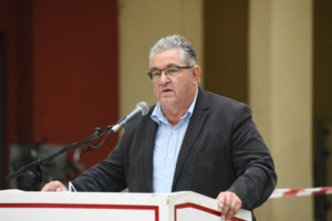 Ανακαίνιση στον Περισσό για το 21ο συνέδριο του ΚΚΕ: Το χειροκίνητο πιεστήριο & τα μνημεία Λένιν - Μπελογιάννη [εικόνες] - εικόνα 3