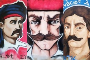 Εβαλαν ακροδεξιό γκραφιτά να ζωγραφίσει τους ήρωες του ‘21 - Του είπε μπράβο και ο... Λαγός [εικόνες] - εικόνα 2