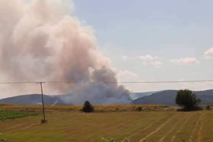 Η φωτιά στη Λάρισα προκάλεσε διακοπή κυκλοφορίας των τρένων - Στο τμήμα της γραμμής με Ραψάνη