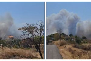 Κερατέα: Νεκρός ηλικιωμένος στην πύρινη κόλαση, καίγονται σπίτια - Μπαράζ από 112 [βίντεο] - εικόνα 5