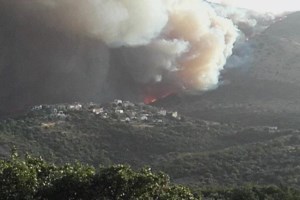Φωτιά στη λακωνική Μάνη: Χωρίς ενεργό μέτωπο στα Λαγκάδια - Ενεργοποιήθηκε με εντολή Χαρδαλιά ο Copernicus