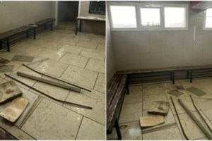 Αδιανόητο περιστατικό σε γήπεδο τοπικού πρωταθλήματος- Οπαδός μπήκε στο χορτάρι με κράνος, τον χτύπησε ποδοσφαιριστής - εικόνα 2