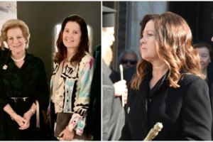 Νίνα Φλορ: Η black tie εμφάνιση σε ρεβεγιόν σε κάστρο της Τσεχίας - Το έξωμο φόρεμα που συνδύασε με φλατ slingbacks - εικόνα 10