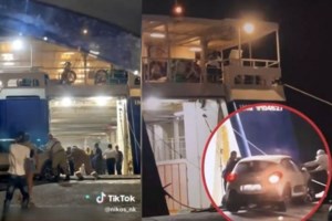 Άνδρος: Ελεύθερος ο πλοίαρχος μετά το περιστατικό με τη μπουκαπόρτα και το ΙΧ