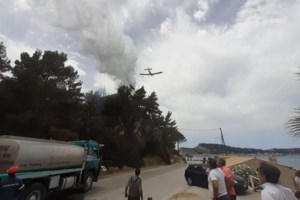 Πυρκαγιά ξέσπασε στο νησί Ρήνεια