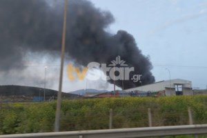 Φωτιά στη Ριτσώνα: Καταστράφηκε ολοσχερώς το εργοστάσιο [εικόνες]
