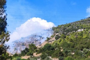Υπό μερικό έλεγχο η φωτιά στη Νέα Μάκρη - Αποκαταστάθηκε η κυκλοφορία στη λεωφόρο Διονύσου
