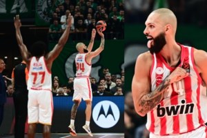 Η στιγμή που ο Φουρνιέ χορεύει μαζί με τους οπαδούς του Ολυμπιακού - Η θερμή υποδοχή στο ΣΕΦ μετά τη μεγάλη νίκη [βίντεο]