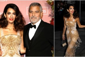 Θεά η Αμάλ Κλούνεϊ: Το φόρεμα με τις πτυχώσεις και το ονειρεμένο μπουστιέ που τόνισε την statuesque σιλουέτα της - εικόνα 10