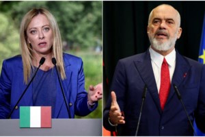 Η Μελόνι έχει οπαδούς και στην Αλβανία: Δείτε την "Trattoria Meloni" που είναι δίπλα από κέντρο διαλογής προσφύγων - εικόνα 2