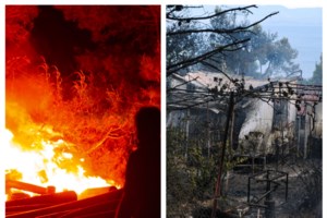 Φωτιά στον Σχίνο Κορινθίας: Αποπνικτική ατμόσφαιρα και στην Αττική - Στάχτες σε μπαλκόνια  [εικόνες] - εικόνα 2