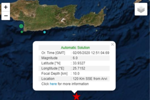 Πάνω από 30 μετασεισμοί στην Ιεράπετρα μετά τον σεισμό των 6 Ρίχτερ