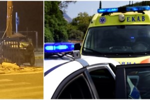 Σοβαρό τροχαίο στο Πέραμα - Μάχη για τη ζωή τους δίνουν δύο άτομα 28 και 21 ετών