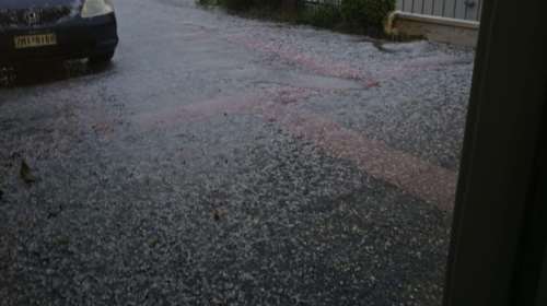 Κακοκαιρία Adel: Το έστρωσε... στην Κάντζα από το χαλάζι [βίντεο]