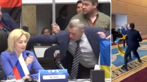 Πιάστηκαν στα χέρια Ουκρανοί και Ρώσοι διπλωμάτες, στη συνέλευση του Εύξεινου Πόντου στην Τουρκία [Βίντεο]