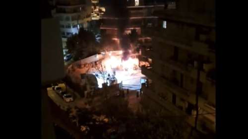 Γαλάτσι: Μολότοφ σε σκαπτικά μηχανήματα στο εργοτάξιο του μετρό [βίντεο]