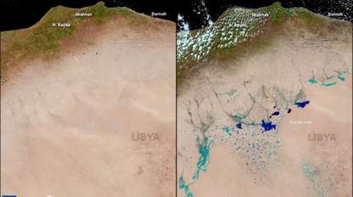 Αποκαλυπτική εικόνα: Η Σαχάρα γέμισε λίμνες και ποτάμια από την κακοκαιρία Daniel