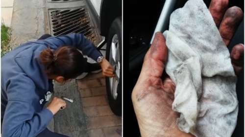 Νόνη Δούνια: H βουλευτής της ΝΔ καταρρίπτει τον... μύθο και αλλάζει μόνη της το λάστιχο του αυτοκινήτου της [βίντεο]