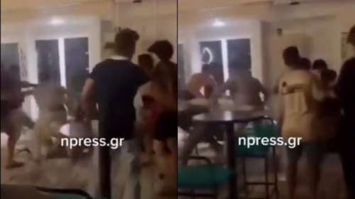 Ναύπακτος: Άγριο ξύλο μεταξύ νεαρών Ελληνοαμερικανών- Έπεσαν μέχρι και... καρεκλιές [βίντεο]