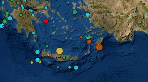 Ισχυρός σεισμός στη Ρόδο αισθητός στο μεγαλύτερο μέρος του νησιού