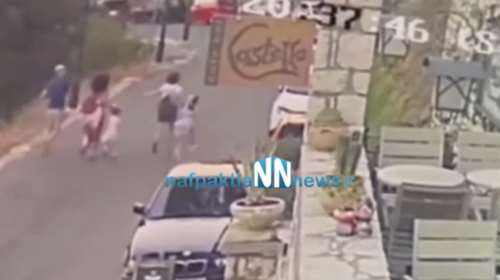 Ναύπακτος: Δέντρο παραλίγο να καταπλακώσει πενταμελή οικογένεια - Η στιγμή που πέφτει εκεί που στέκονταν