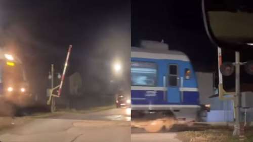 Η χώρα που δεν μαθαίνει από τους νεκρούς της - Τρένο στην Ημαθία περνάει με ανεβασμένες τις μπάρες [βίντεο]