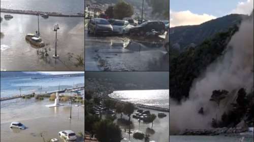 Σεισμός στη Σάμο: Κατολίσθηση στα Αυλάκια -  Ένα με τη θάλασσα όλο το παραλιακό μέτωπο στο Βαθύ [Βίντεο]