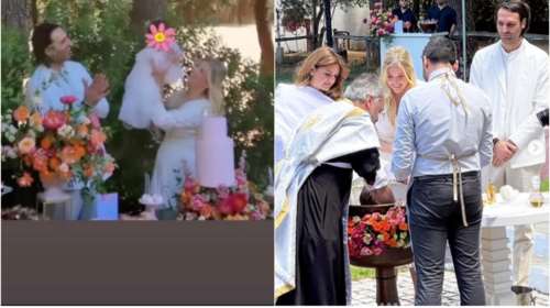 Γιώργος Σαμαράς - Κων/να Κομμάτα: Η πολύχρωμη βάπτιση της κόρης τους - Όλη η οικογένεια στα λευκά