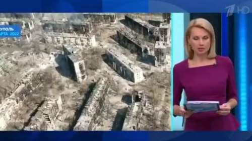 &quot;Την ισοπεδώνουν οι...εθνικιστές&quot;: Τα fake news της ρωσικής τηλεόρασης για την κατεστραμμένη Μαριούπολη  [Βίντεο]