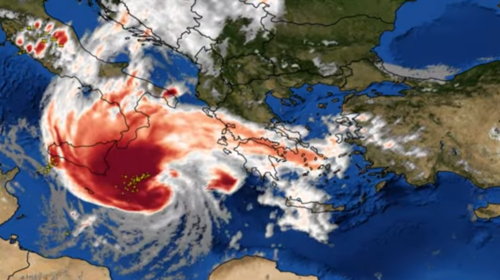 Κακοκαιρία &quot;Ιανός&quot;: Δείτε τι έρχεται - Ο στροβιλισμός του μεσογειακού κυκλώνα που θα σαρώσει τη χώρα [Βίντεο]