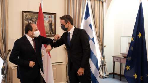 Συνάντηση Μητσοτάκη με τον Πρόεδρο της Αιγύπτου Αλ Σίσι- Συμφώνησαν ότι η Τουρκία προκαλεί
