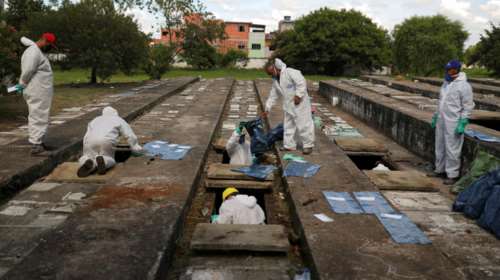 Ανατριχιαστικές σκηνές στη Βραζιλία: Αδειάζουν τους τάφους για να χωρέσουν οι νέοι νεκροί [εικόνες]