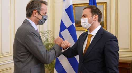 Μητσοτάκης σε ΥΠΕΞ Βόρειας Μακεδονίας: Επιτακτική η ανάγκη πλήρους εφαρμογής της Συμφωνίας των Πρεσπών