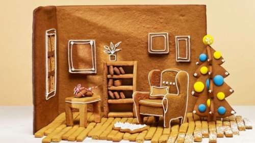 Χριστουγεννιάτικο επιπλωμένο μπισκοτόσπιτο  με τζίντζερ: Παράδοση δεκαετιών στη δύση