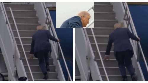 Ο Τραμπ σκόνταψε ανεβαίνοντας τη σκάλα του Air Force One: Χαμός στα social media που θυμήθηκαν τι έλεγε για τον Τζο Μπάιντεν