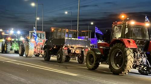 Συνεχίζεται ο αποκλεισμός των σηράγγων στα Τέμπη από τους αγρότες του μπλόκου της Νίκαιας