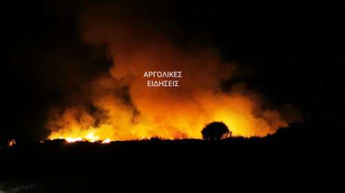 Μεγάλη φωτιά στο Άργος τα ξημερώματα