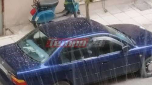 Ξεκίνησε το κύμα κακοκαιρίας: Σφοδρή χαλαζόπτωση στην Πάτρα [εικόνες - βίντεο]