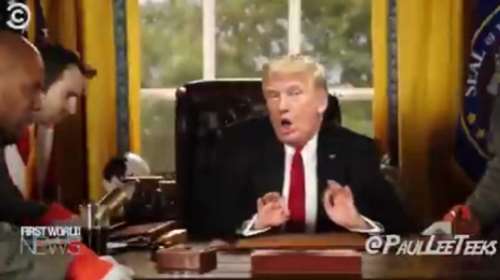 Ξεκαρδιστικό βίντεο - παρωδία: Ο Τραμπ απομακρύνεται από το Καπιτώλιο με... φορτωτική [βίντεο]