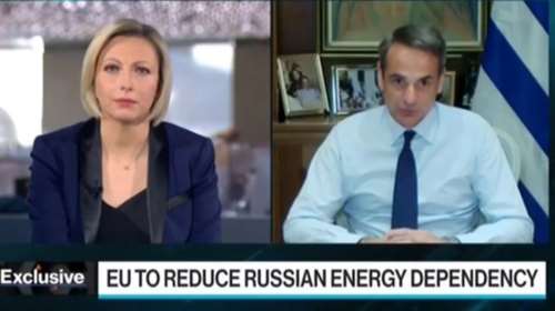 Μητσοτάκης στο Bloomberg για την ενέργεια: Υποστηρίζω μια πανευρωπαϊκή λύση σε ένα ευρωπαϊκό πρόβλημα