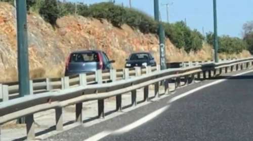 Κρήτη: &quot;Πάγωσαν&quot; οι οδηγοί - Μπήκε ανάποδα στον ΒΟΑΚ για να… κόψει δρόμο [Βίντεο]