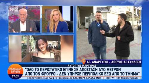 Αγ. Ανάργυροι: Νέα μαρτυρία - Η γυναίκα φώναζε βοήθεια και ο αστυνομικός που ήταν στα δύο μέτρα, δεν βγήκε από το φυλάκιο