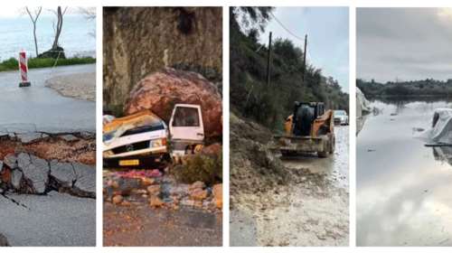 Κακοκαιρία: Μεγάλα προβλήματα σε Ηπειρο, Μεσσηνία και Δυτική Ελλάδα - Κυκλοφοριακές ρυθμίσεις λόγω κατολισθήσεων