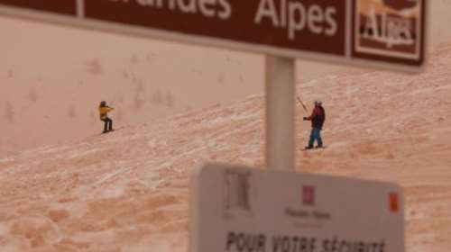Η αφρικανική σκόνη &quot;έπνιξε&quot; την Ευρώπη - Κάλυψε και τις χιονισμένες Άλπεις! [Εικόνες]