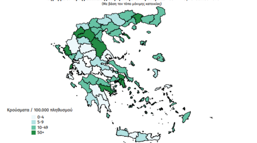 Πώς κατανέμονται γεωγραφικά τα 35 νέα κρούσματα κορονοϊού στη χώρα - Τα 10 στην Αττική