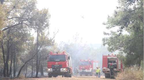 Φωτιά στην Κόρινθο, κοντά στην Εθνική Οδό - Απαγορεύτηκε η κυκλοφορία του προαστιακού