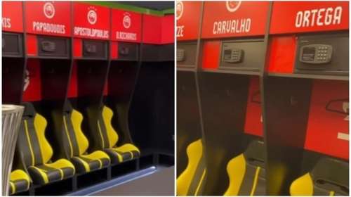 &quot;Ντύθηκε&quot; στα ερυθρόλευκα η OPAP Arena για τον τελικό με τη Φιορεντίνα - Πήρε τα αποδυτήρια της ΑΕΚ ο Ολυμπιακός