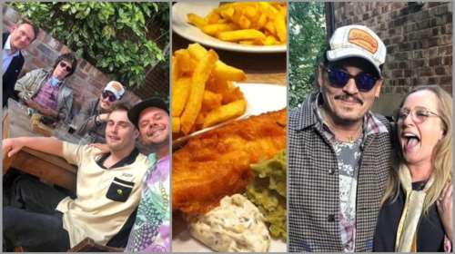 Σε βρετανική παμπ με fish 'n' chips και φιλαράκια του γιόρτασε τη νίκη ο Τζόνι Ντεπ - "Ο πιο cool τύπος που έχω δει ποτέ"