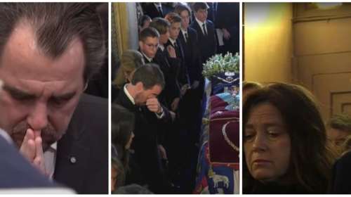 Κηδεία τέως βασιλιά Κωνσταντίνου: Η στιγμή που λύγισαν ο Νικόλαος, ο Φίλιππος και η Αλεξία [Εικόνες]